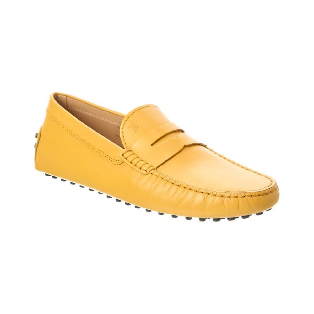 Tods Leather Loafer, Yellow